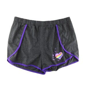 Women's Sz XL Disney Store Gray Purple Heart Rainbow Pixar Knit Shorts Sleep